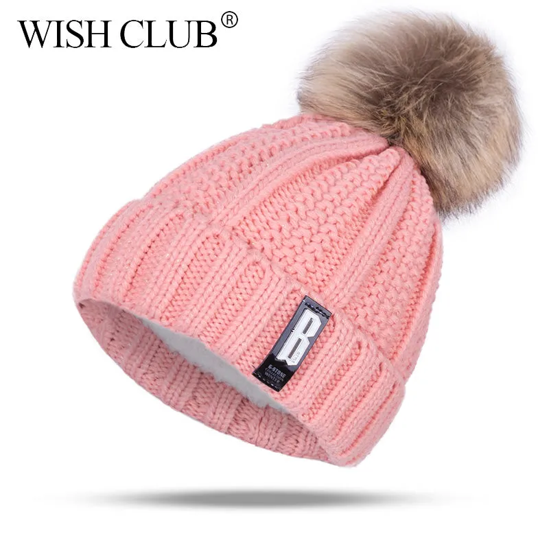 Colorful Warm Pom Poms Hat