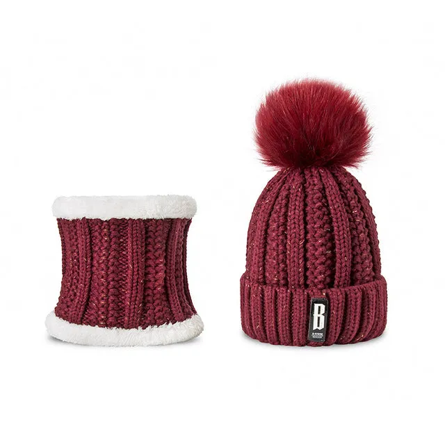 Colorful Warm Pom Poms Hat