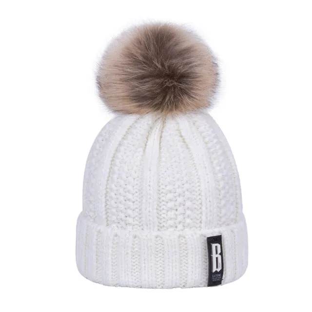 Colorful Warm Pom Poms Hat