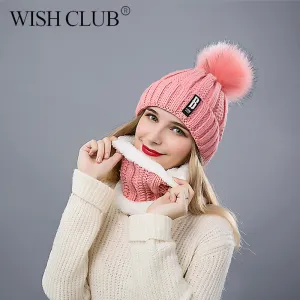 Colorful Warm Pom Poms Hat