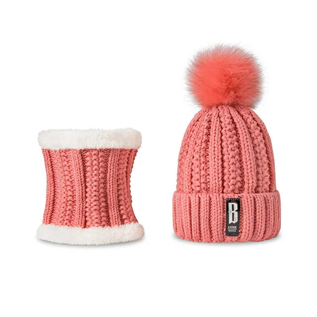 Colorful Warm Pom Poms Hat