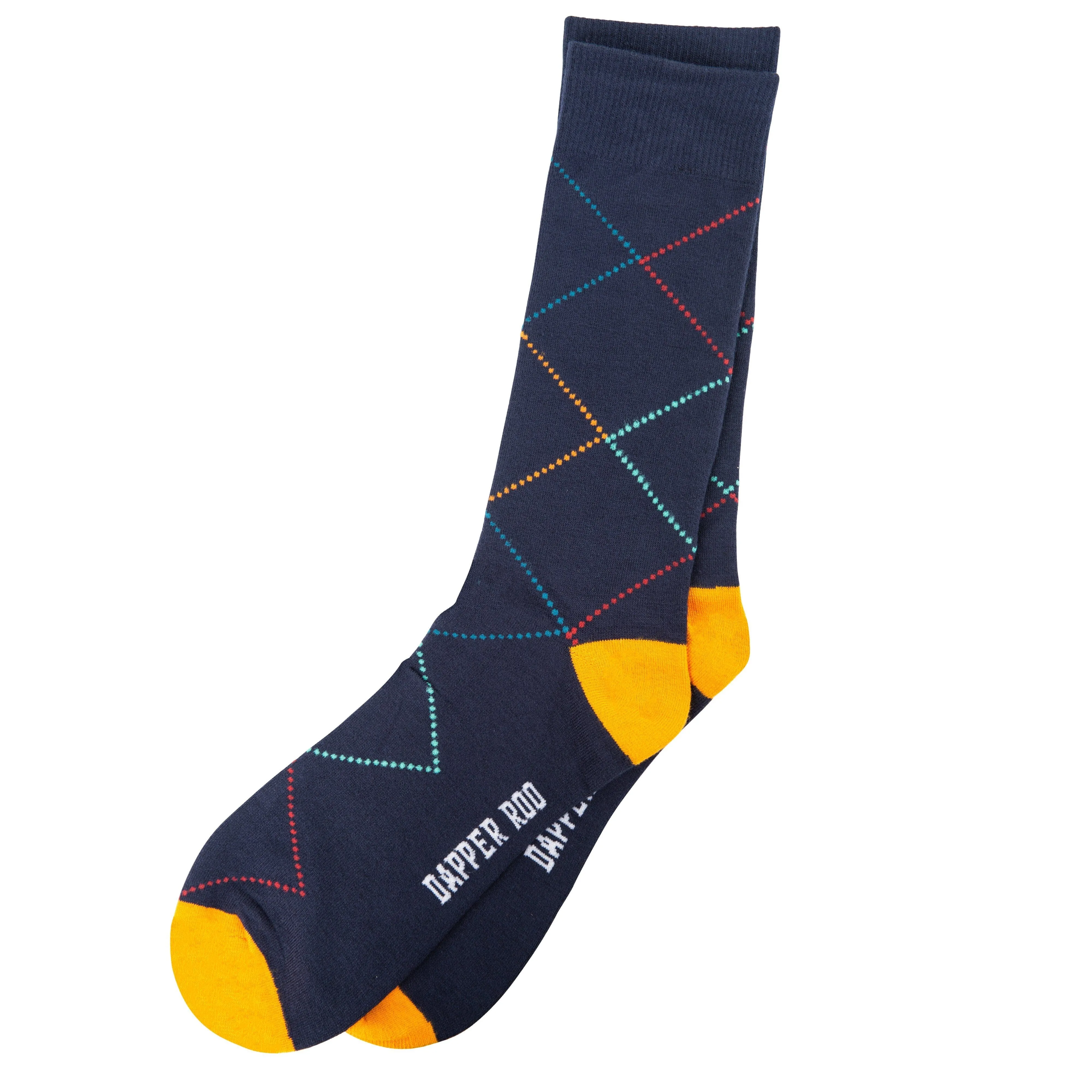 Colourful Crisscross Diamond Bamboo Socks by Dapper Roo