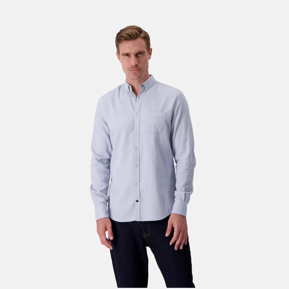 Colours And Sons Soft Cotton Twill Shirt 9024-211 Lake