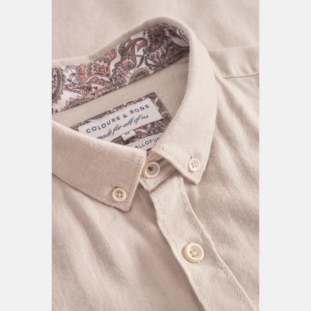 Colours And Sons Soft Cotton Twill Shirt 9024-211 Tumbleweed