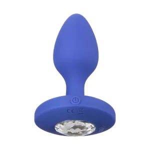 Colt Silicone Blue Medium Rechargeable Vibrating Butt Plug with Gems