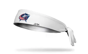 Columbus Blue Jackets: Logo White Tie Headband