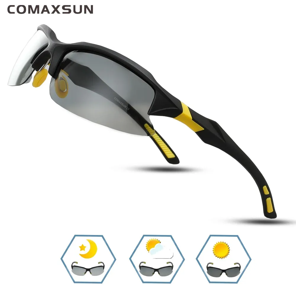 Comaxsun Men's Polarized Full Rim Rectangle Acetate Sport Sunglasses XQ129