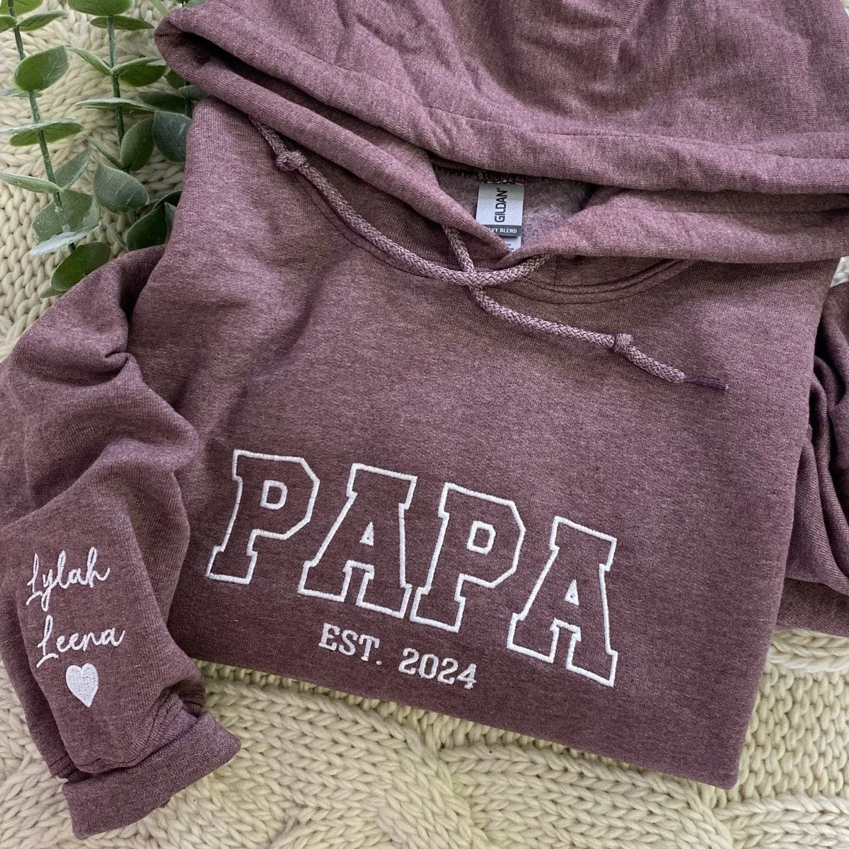 Comfort Color® Embroidered Papa Shirt, Gift for Father's Day