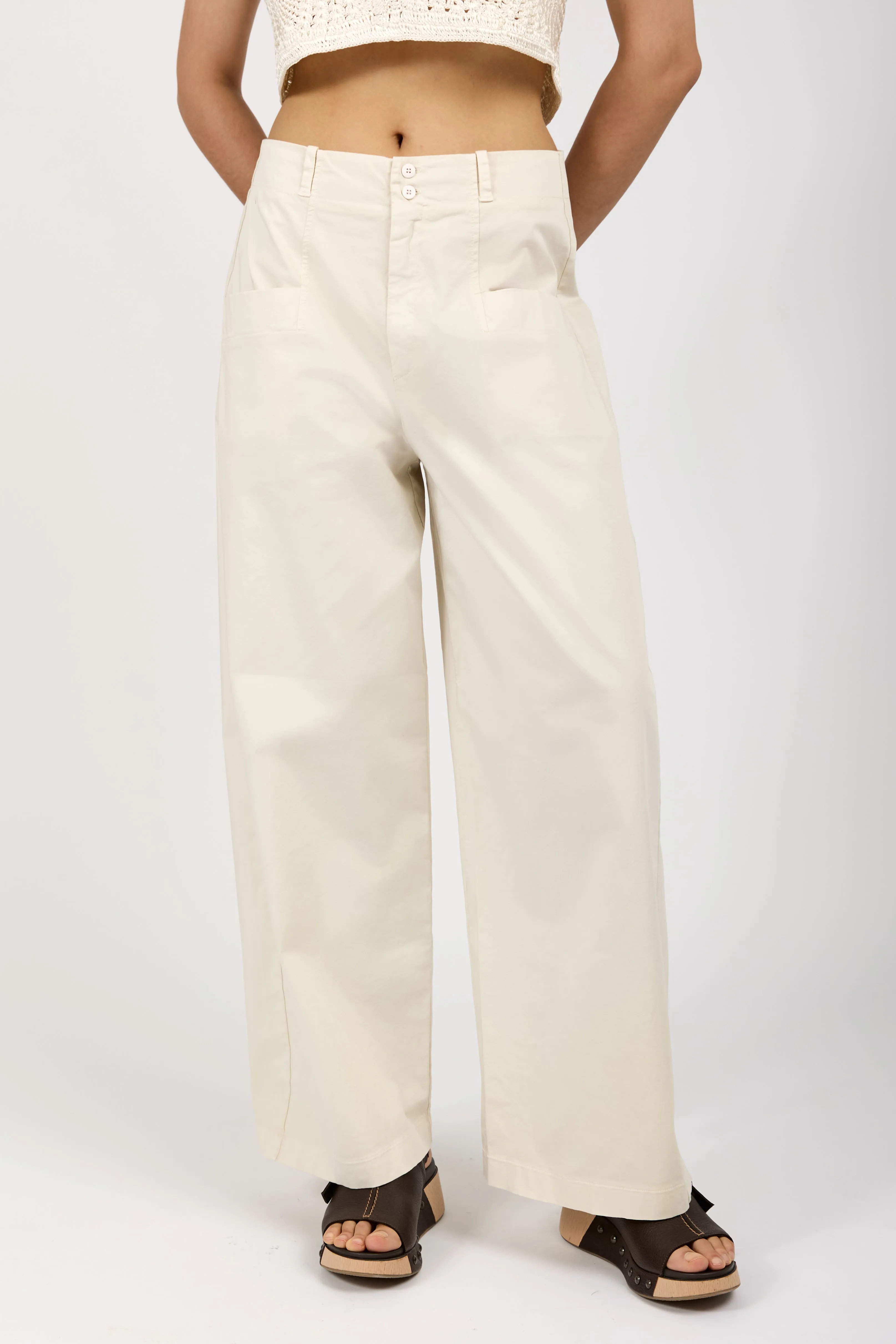 Comfort Fit Trouser Pant in Ivory