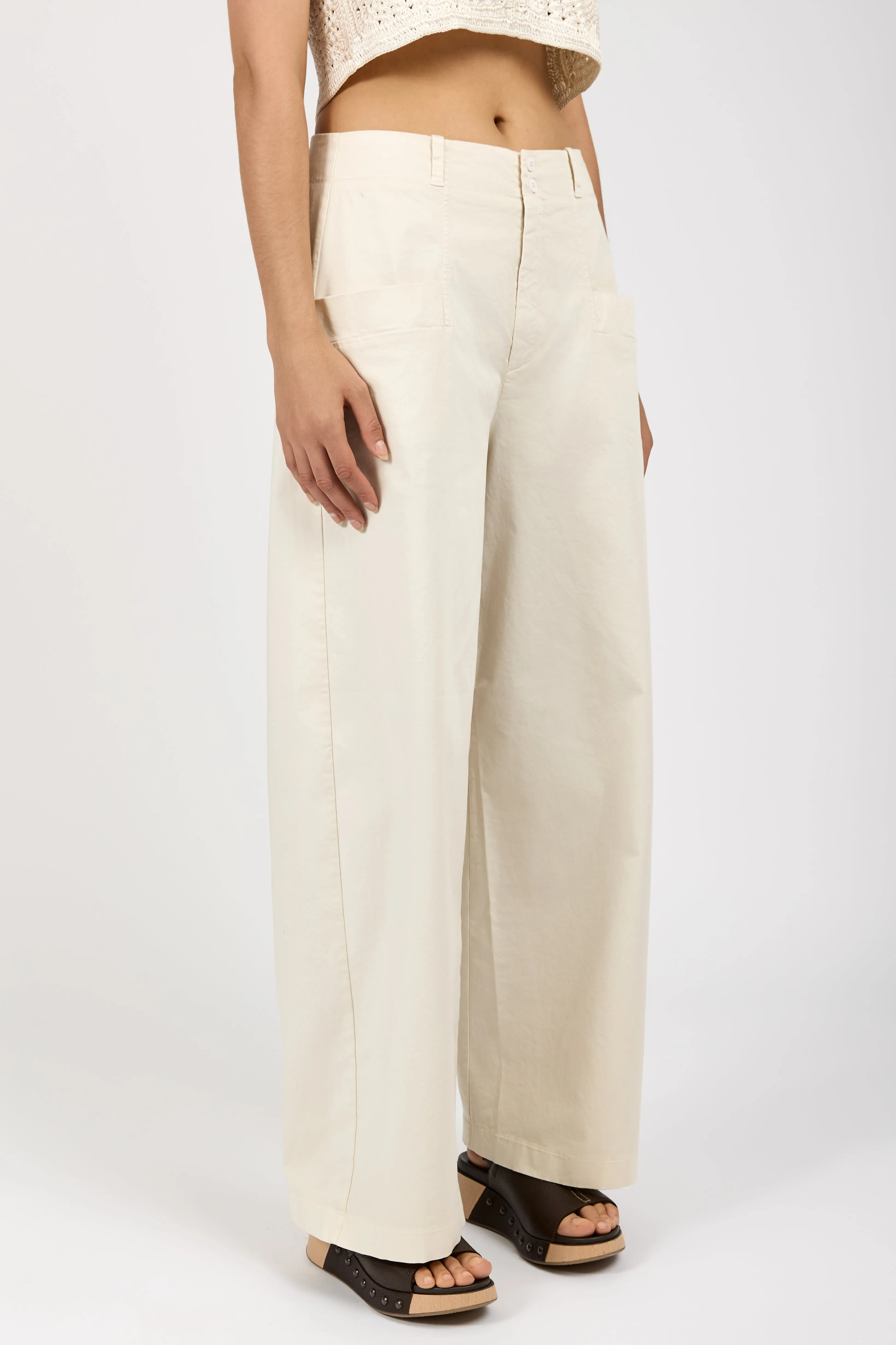 Comfort Fit Trouser Pant in Ivory