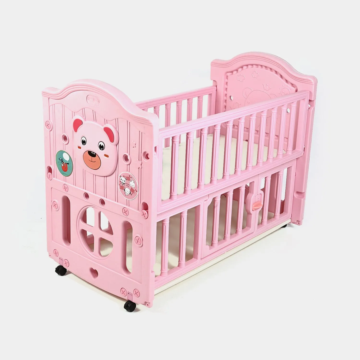 Comfortable and Durable Baby Fiber Cot - Pink