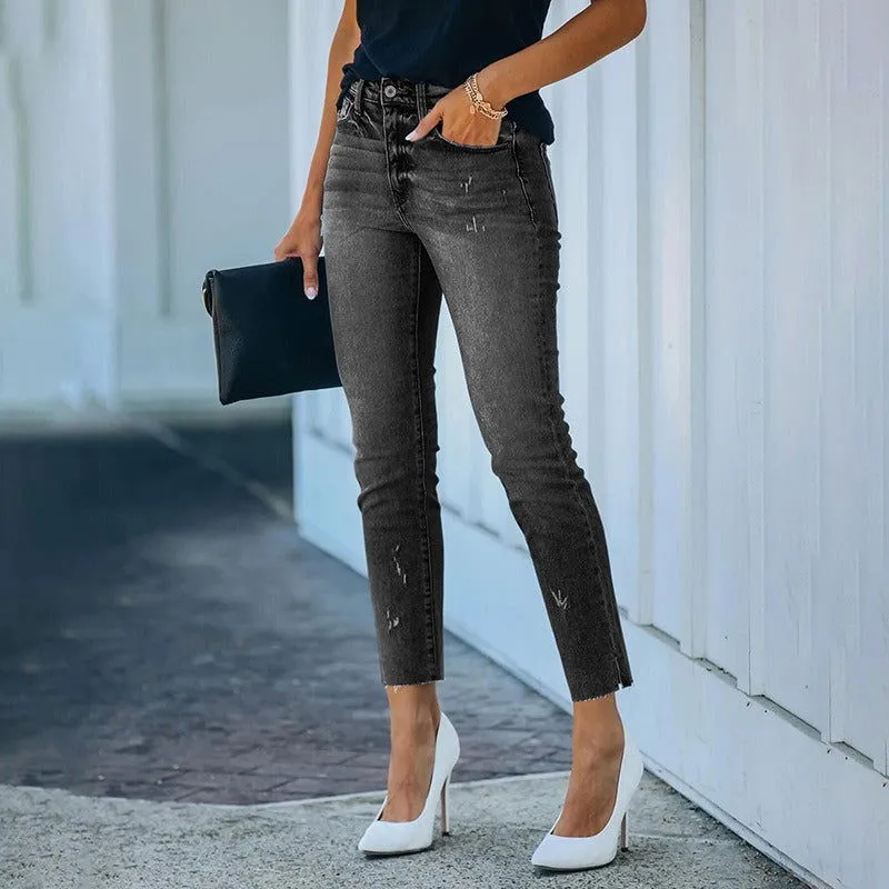 Comfortable-fit High Waist Stretchy Mid-waist Denim Jeans