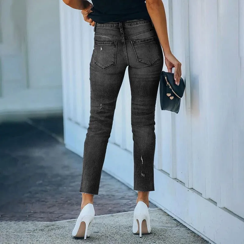 Comfortable-fit High Waist Stretchy Mid-waist Denim Jeans