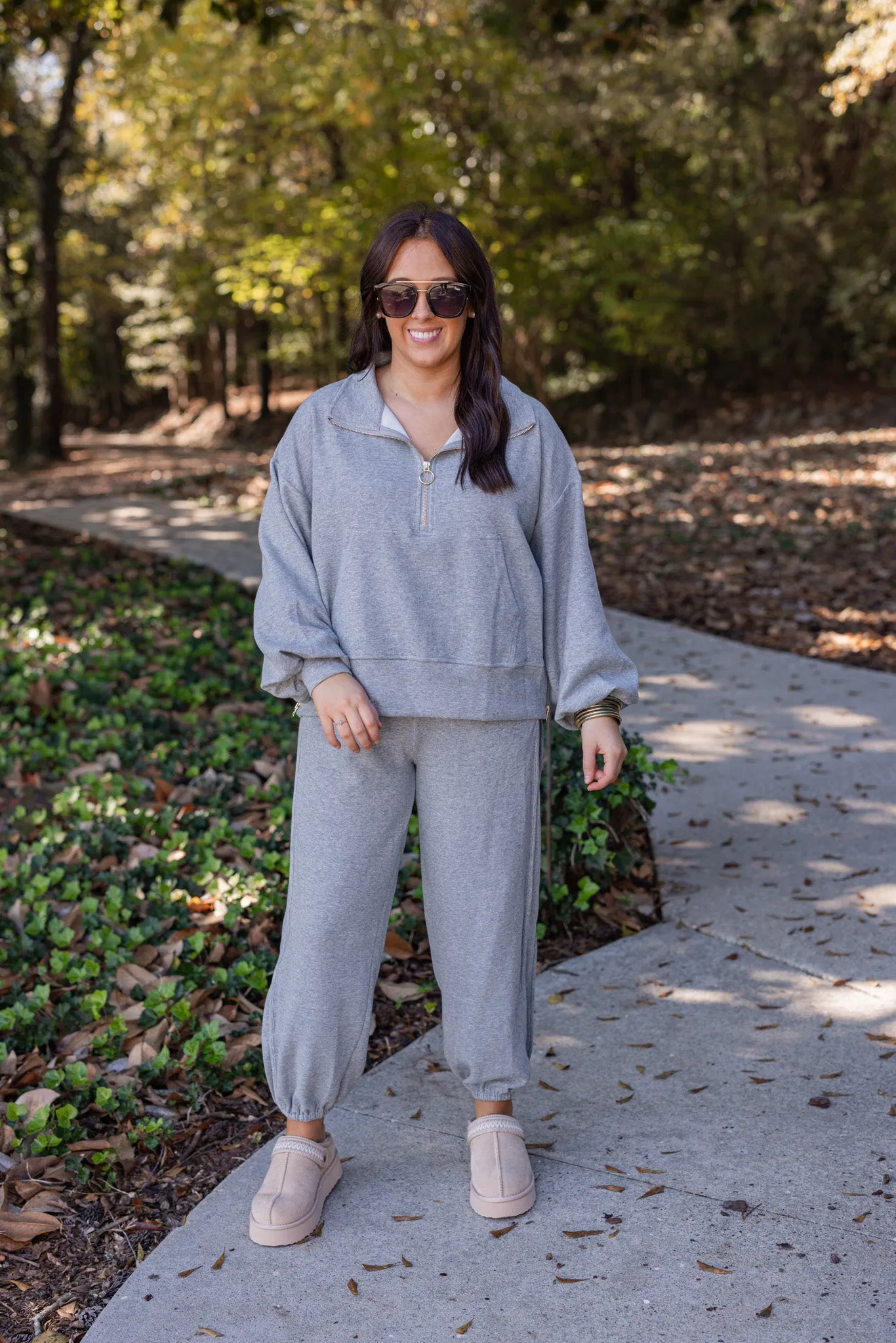 Comfy Attitude Grey Ribbed Top