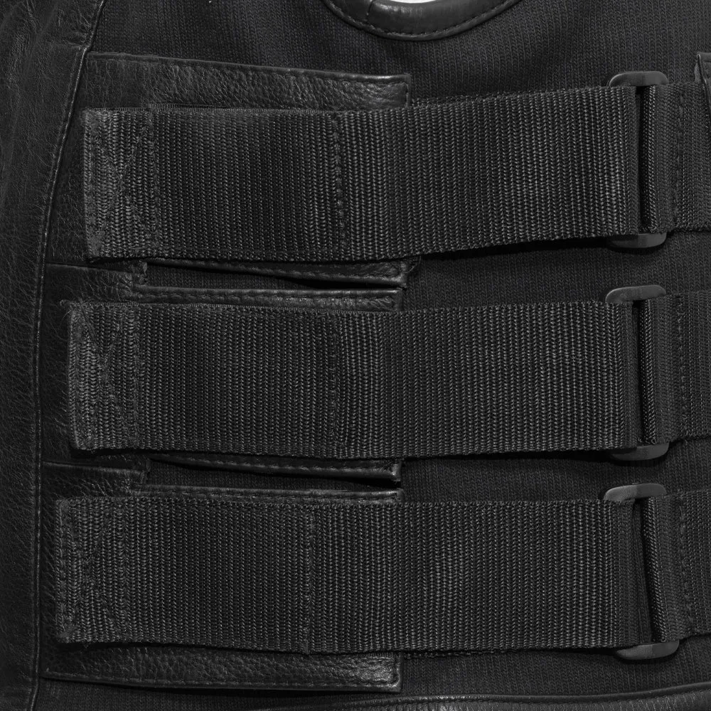 Commando Men's Leather Swat Style Motorcycle Vest