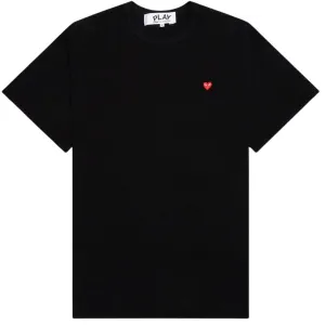 COMME DES GARÇONS PLAY SMALL RED HEART BLACK T-SHIRT