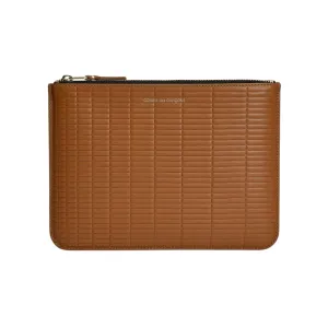 COMME DES GARÇONS TAN LARGE BRICK POUCH