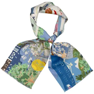 Como Bellagio light blue and green tie scarf