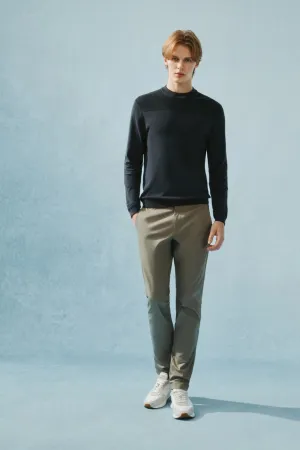 Compact Knit Mock Neck Sweater