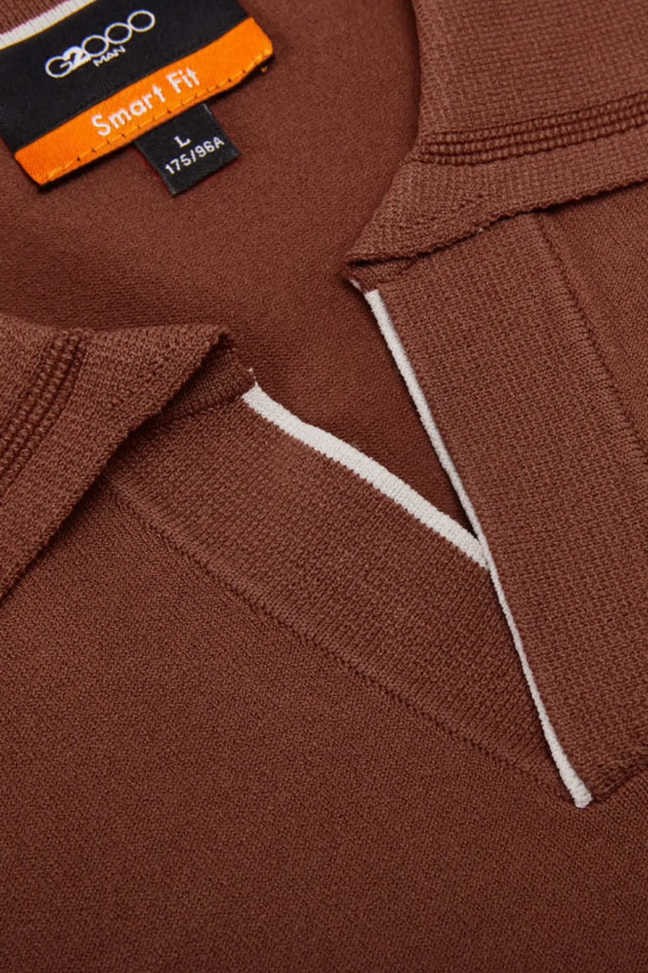 Compact Knit Open Collar Polo