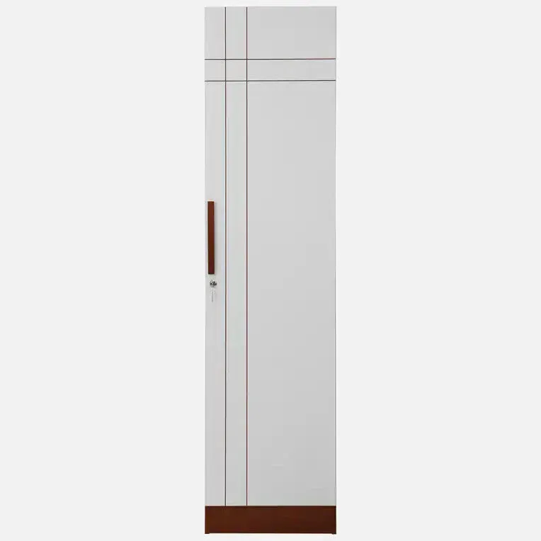 Compact Single-Door Wardrobe With Three Shelves For Organized And Stylish Storage