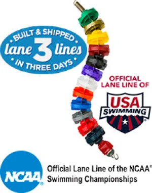 COMPETITIVE RACING LANE LINES - 6 INCH 60 FT. GOLD MEDAL LINE