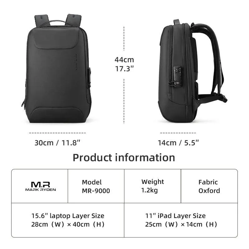 Compilo: Quality & High-Capacity Oxford Anti-Theft Laptop Backpack with USB Port