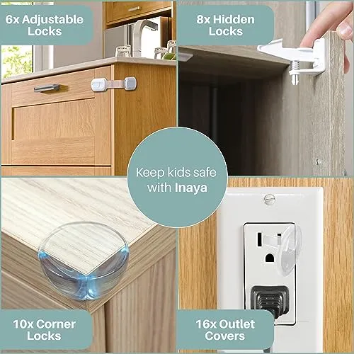 Complete Baby Proofing Kit Child Safety Hidden Locks for at Home