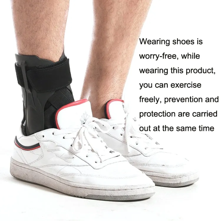 Compression Fixed Plastic Sheet Support Strap Ankle Protector, Size: M (Gray)