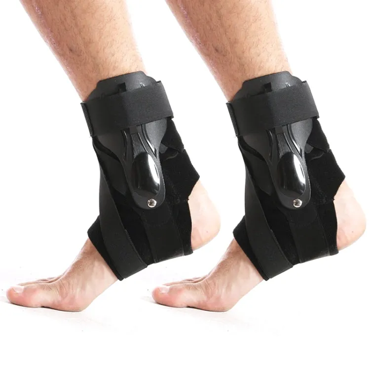 Compression Fixed Plastic Sheet Support Strap Ankle Protector, Size: XL (Black)