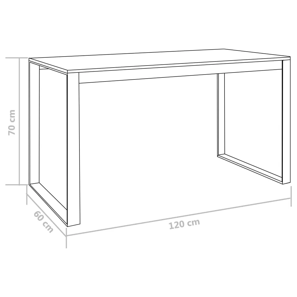 Computer Desk Black 120x60x70 cm