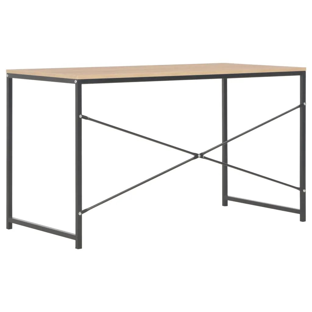 Computer Desk Black and Oak 120x60x70 cm