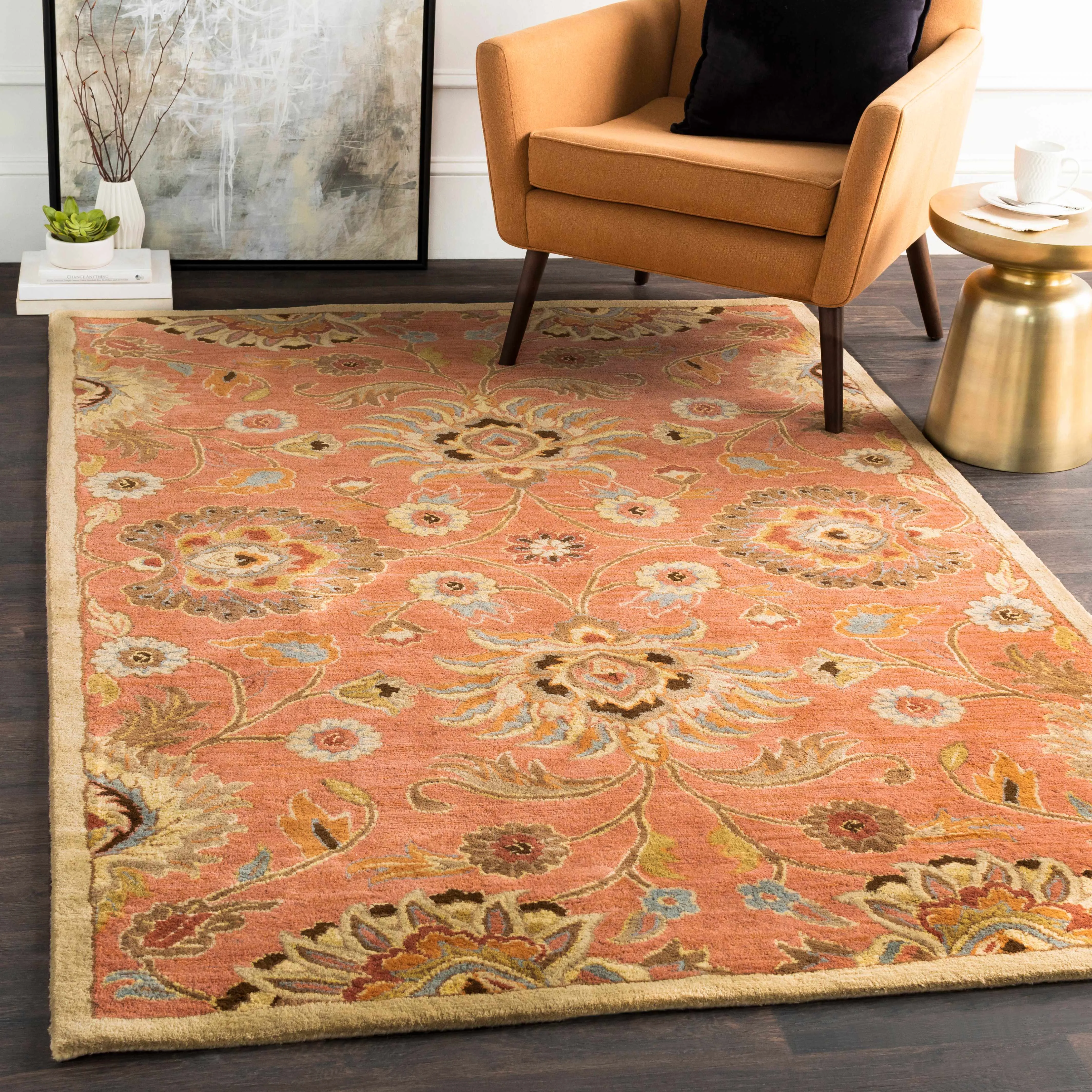 Conesus Burnt Orange 1112 Wool Area Rug