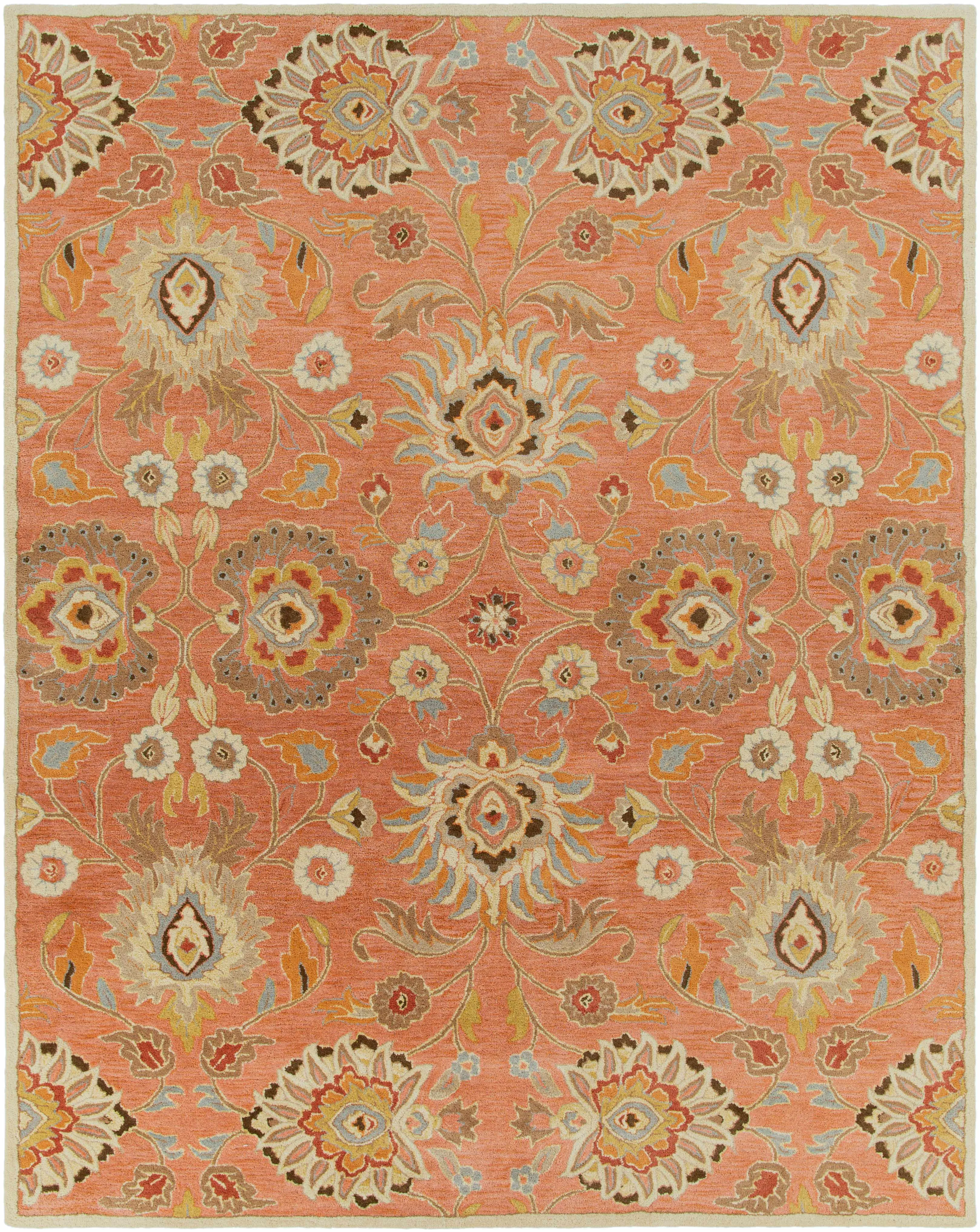 Conesus Burnt Orange 1112 Wool Area Rug