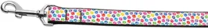 Confetti Paws Nylon Dog Leash 3-8 Inch Wide 6ft Long