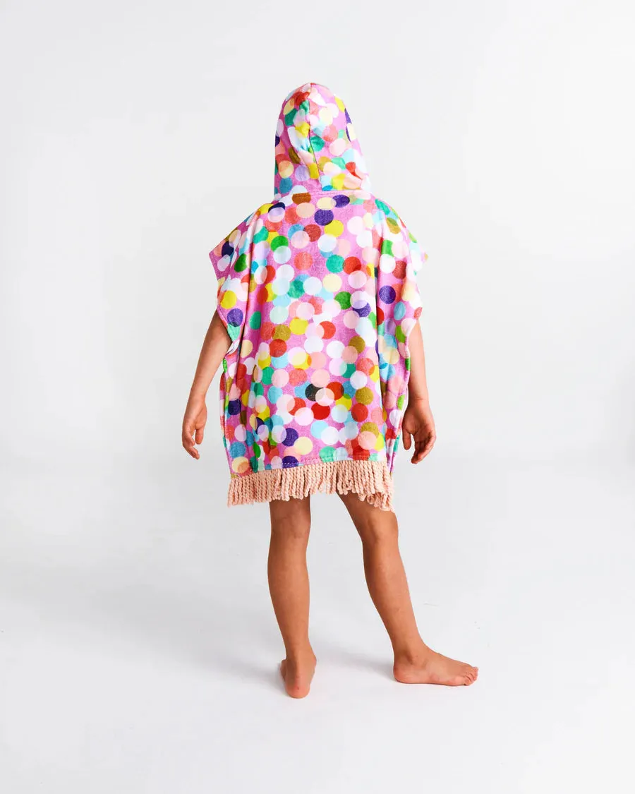 Confetti Pink Terry Poncho