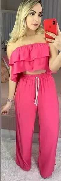 Conjunto Calça Flare e Cropped