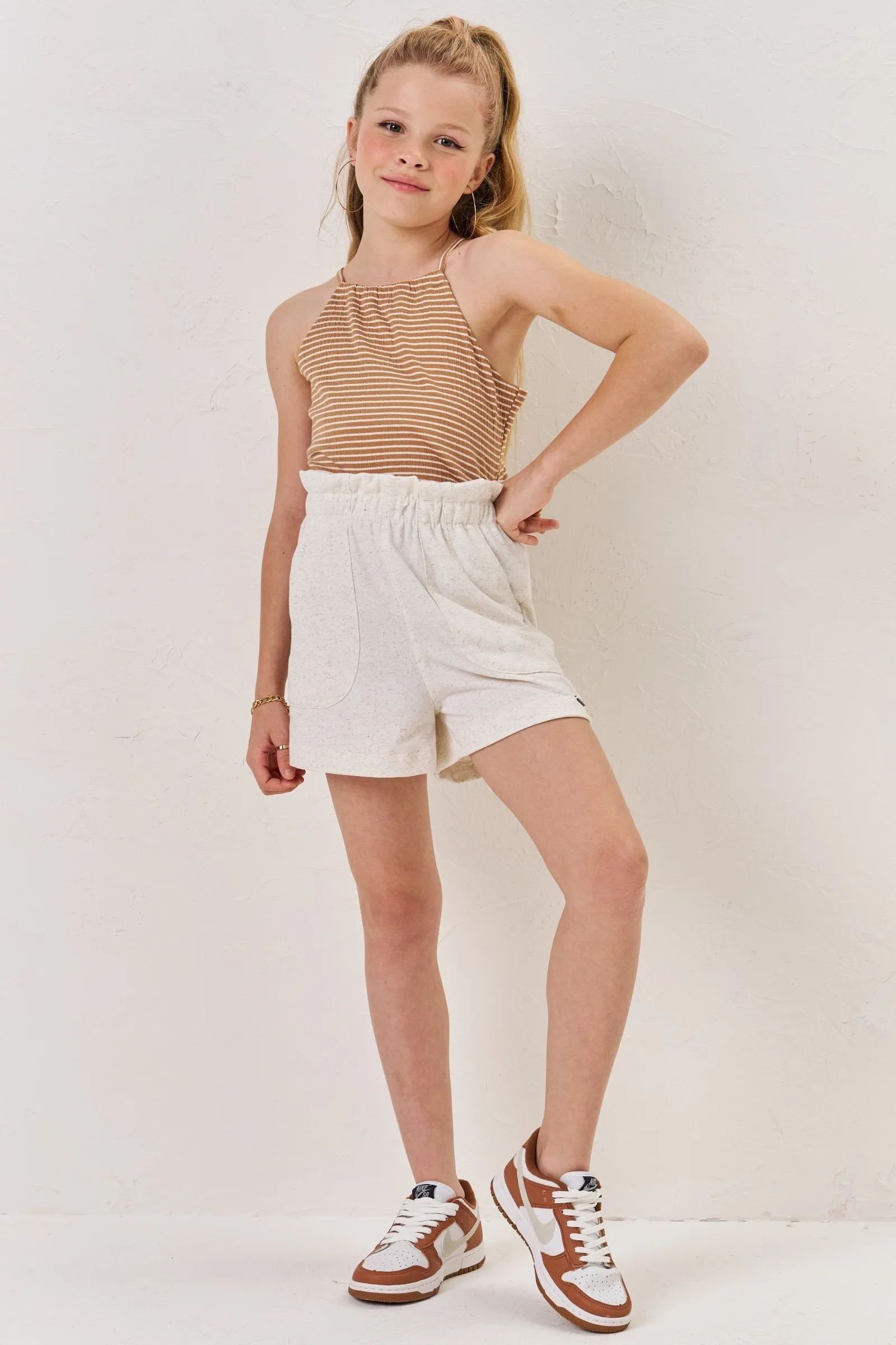 Conjunto de Blusa em Malha Wave e Shorts em Molevisco 75285 Vic&Vicky