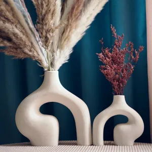 Conjunto de Vasos para Plantas Decorativo Minimalista em Cerâmica