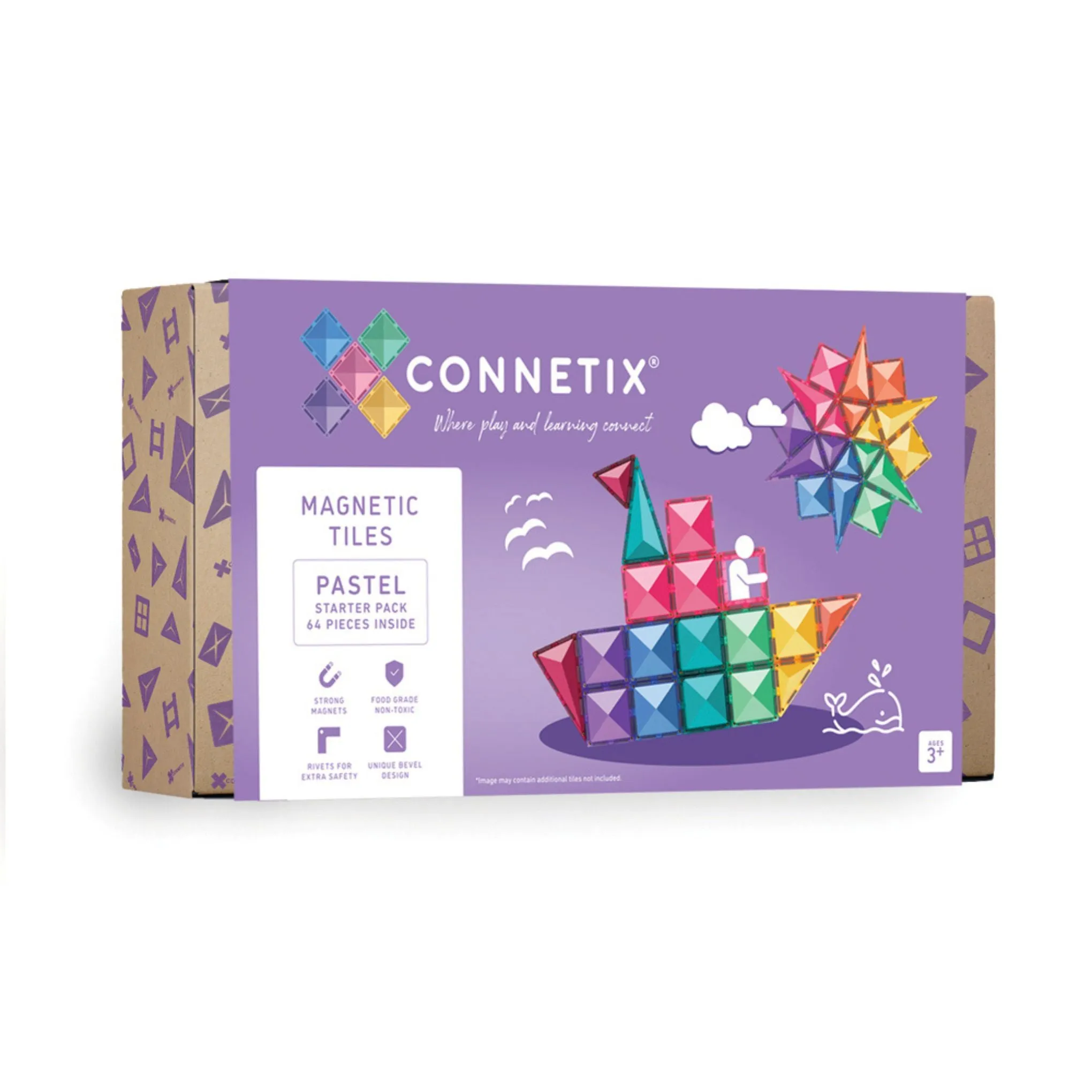 Connetix Pastel starter pack 64pc