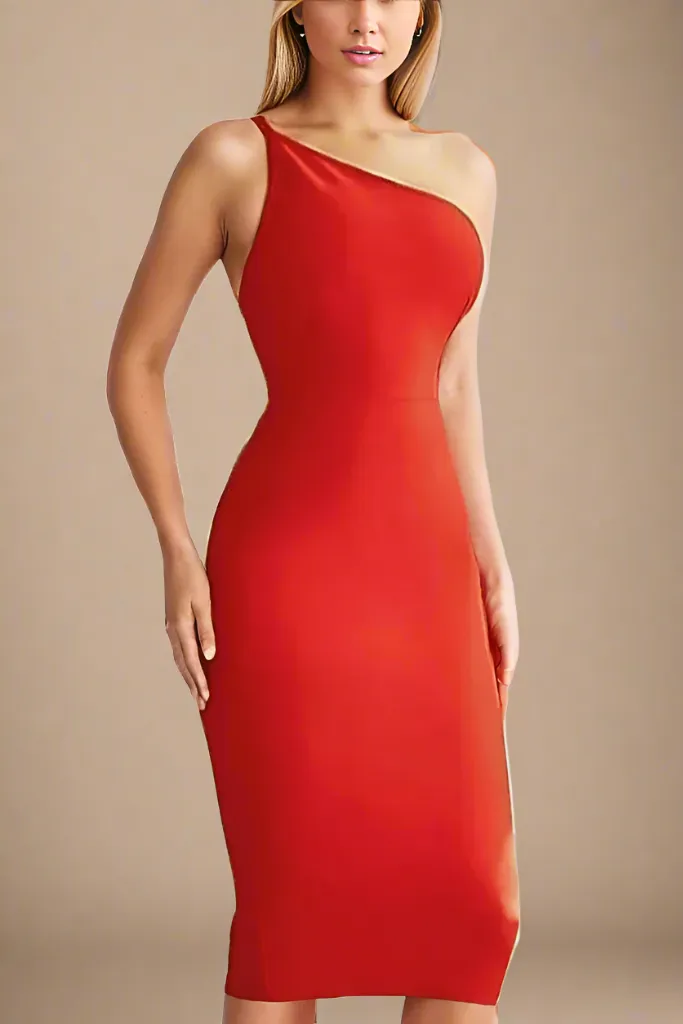 Connie Bandage Midi Dress - Lipstick Red