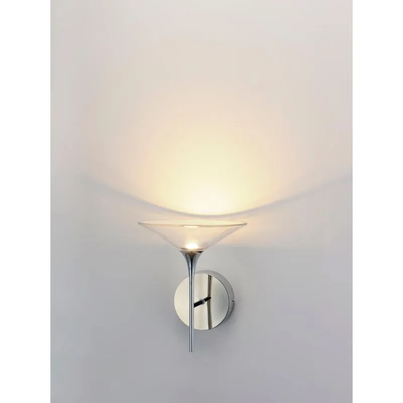 Cono 10.25" Single Light Bath Vanity Wall Sconce in Polished Chrome