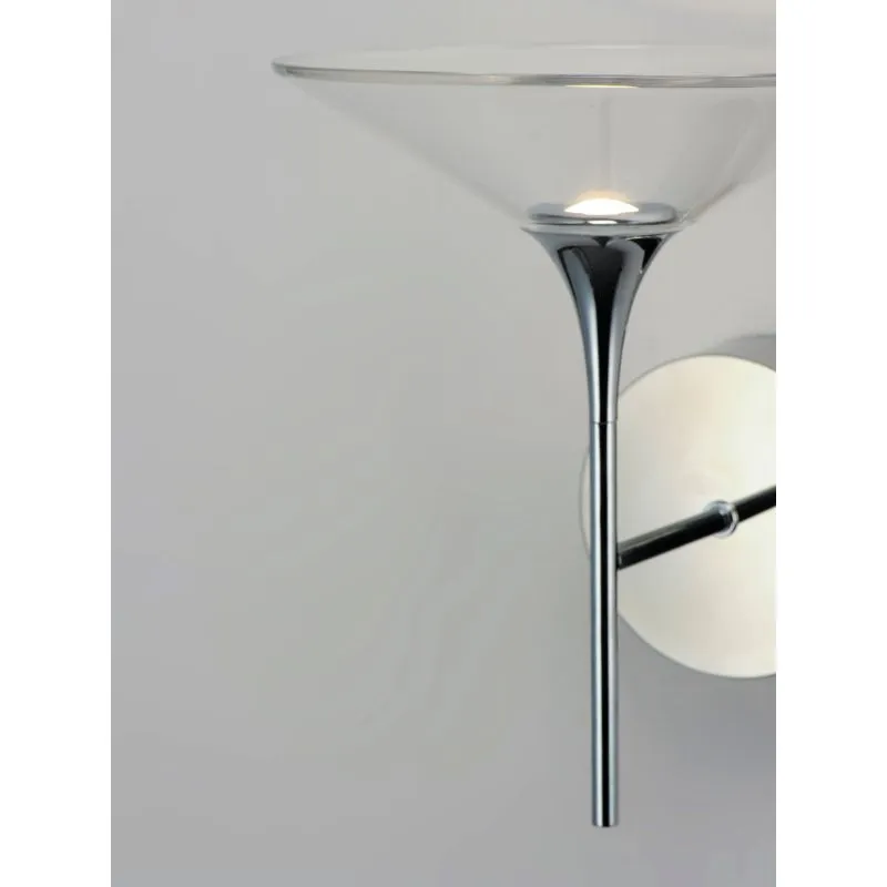 Cono 10.25" Single Light Bath Vanity Wall Sconce in Polished Chrome