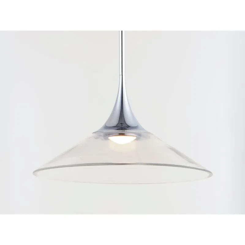 Cono 14" 3 Light Multi-Light Pendant in Polished Chrome