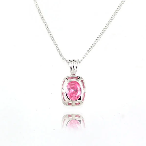 Contemporary Czech Crystal Rhinestone Pendant Necklace