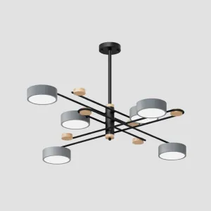 Contemporary Layered Branching Chandelier Pendant - Metallic Suspension Light for Living Room