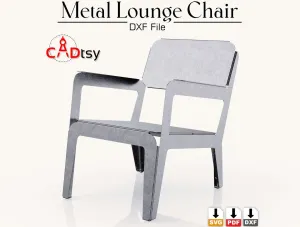 Contemporary Metal Lounge Chair - CNC Laser/Plasma DXF/SVG Cutting Files