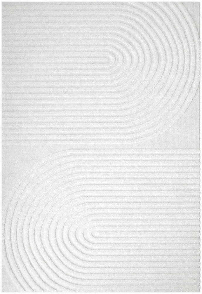 CONTEMPORARY PLAIN & TEXTURED ABBEY WHITE RUG