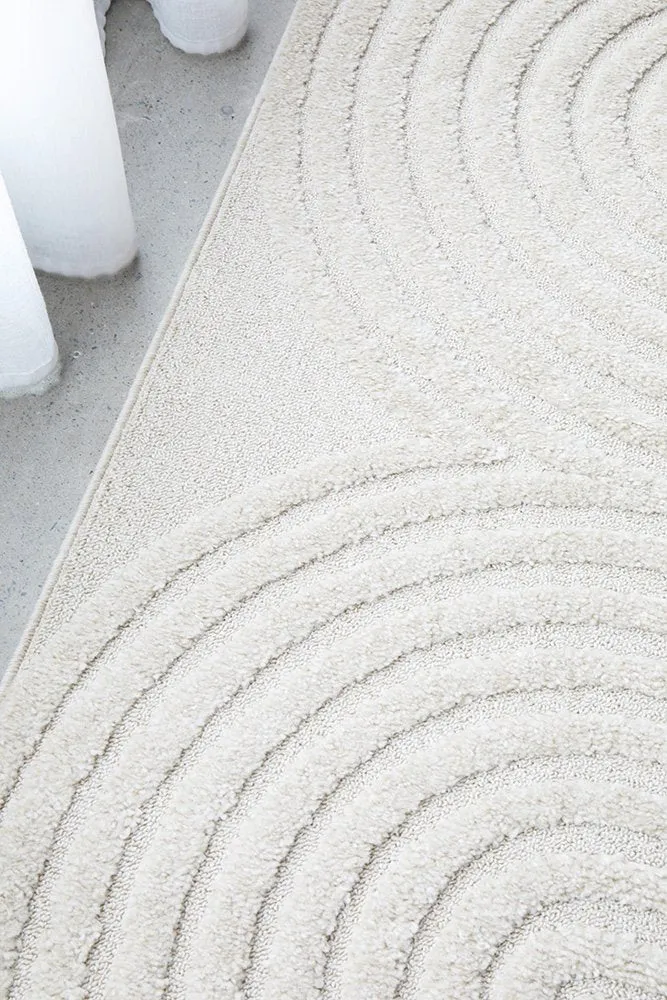 CONTEMPORARY PLAIN & TEXTURED ABBEY WHITE RUG