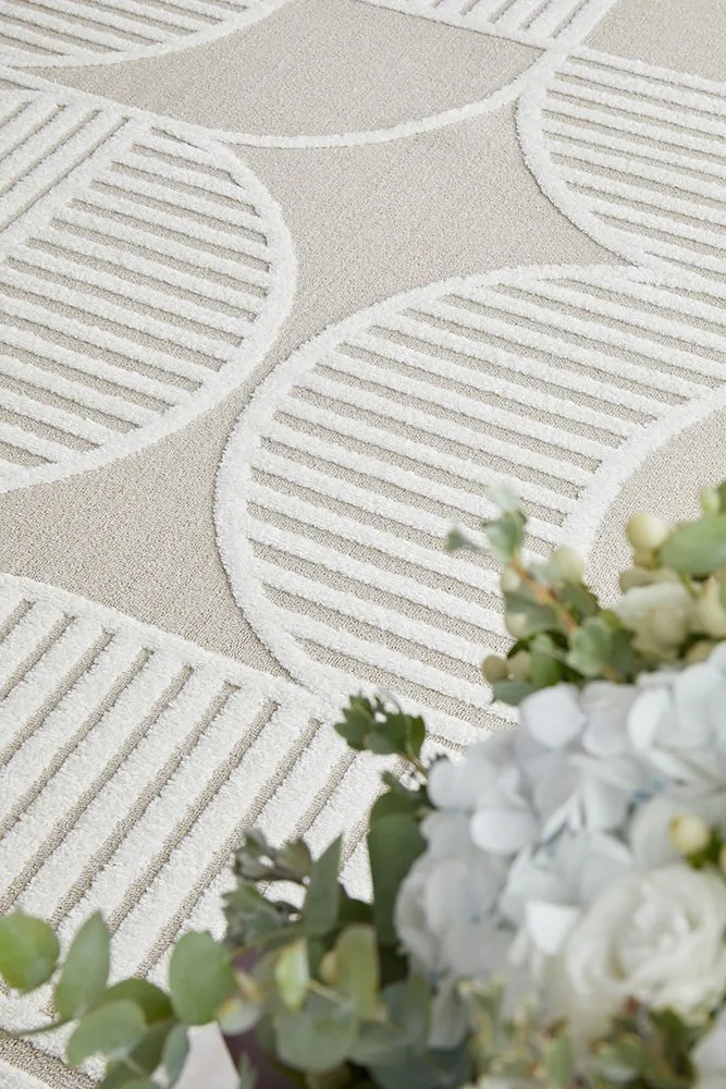 CONTEMPORARY PLAIN & TEXTURED LEO-MIXED RUG RUNNER